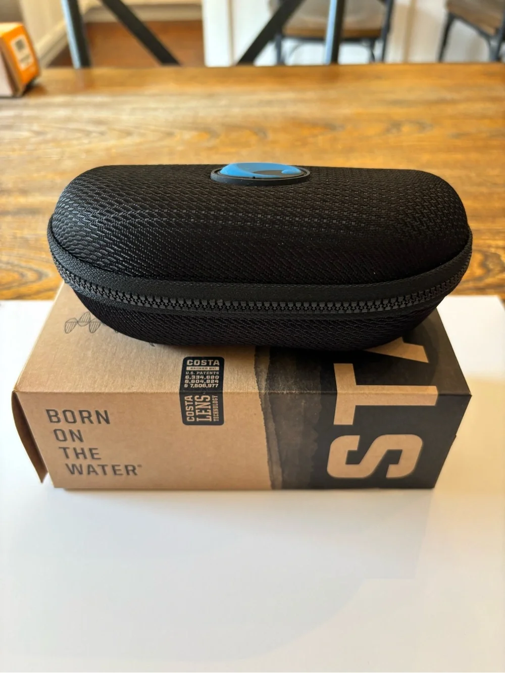 Costa Jose JO 01 Sunglasses in Black with Blue Zip Case Accent